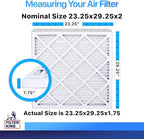 Filter King 23.25x29.25x2 Air Filter | 6-PACK | MERV 8 HVAC Pleated A/C Furnace Filters | MADE IN USA | Actual Size: 23.25 x 29.25 x 1.75"