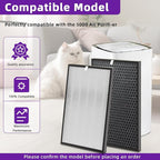 4-Pack 5000 Replacement Filter Compatible with AD5000 Air Puri-fier, Includes 2 Filters + 2 Activated Filters