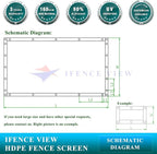 Ifenceview 6'x3' to 6'x50' Brown Shade Cloth/Fence Privacy Screen Fabric Mesh Net for Construction Site, Yard, Driveway, Garden, Railing, Canopy, Awning 160 GSM UV Protection (6' x 38')