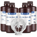 ANYCUBIC 2nd Gen Resin Technology ABS-Like Resin 2.0 Bundle, 3D Printer Resin with High Toughness, More Precise Details, Wide Compatibility for All LCD Resin 3D Printers (White, 4kg in Total)