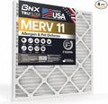 BNX TruFilter 20x24x1 Air Filter MERV 11 (4-Pack) - MADE IN USA - Allergen Defense Electrostatic Pleated Air Conditioner HVAC AC Furnace Filters for Allergies, Dust, Pet, Smoke, Allergy MPR 1200 FPR 7