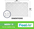 20x25x1 Air Filter – 6 Pack, MERV 11 Pleated HVAC & Furnace Filter, Electrostatic Mechanical Filtration (Actual Size 19.50 x 24.50 x 0.75)