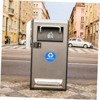 8pcs Trash Can Stickers for Easy Waste Sorting Self-Adhesive Rubbish Bin Labels Black and Blue Decals for Recycling and Composting Use