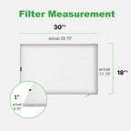 Reair 18x30x1 Extra Replacement Filter without Frame, Washable and Reusable Air Filter 18x30x1 for AC HVAC Furnace, MERV 8 Air Filters Machine Washable, AC Furnace Air Filter without Frame