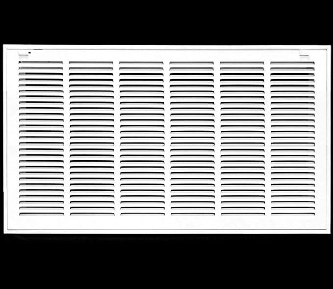 HVAC Premium 28 x 20 Duct Opening Steel Return Air Filter Grille, for 1-inch Filter, Removable Door, Flat Stamped HVAC Vent Cover Grille, Outer Dimensions 30.5 x 22.5