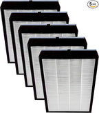 Nuwave OxyPure 5-Pack Genuine Replacement HEPA/Carbon Combo Filters, Removes Irritants, Pollutants & Odors, Produced & Sold by Original Manufacturer for OxyPure Models 47001, 47002, 47003, and 47004