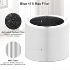 Blue Pure 411i/411a Max Replacement Filter Compatible with 411i/411a Max Smart Machine, Efficient Particle Dust Dander Filter&Odor Smoke Activated Carbon Filter for Home, Blue Pure F4MAX, 2 Pack