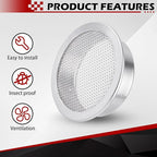 2-Inch Round Open Screen Vent, Mill Finish, 12 Pack