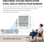 24x8 Return Air Grille(Duct Opening Size),Air Return Vent Cover,Flat Vent Cover,Rejillas De Aire Acondicionado para Casa,Return Air Grilles,Outer Dimensions:25.75"Wx9.75"H(24"W x 8"H, Duct Opening)