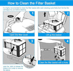 9991460-R1 Ultra Fine Filter Basket Compatible with Dolphin S50 S100 Active 10 & 15 Echo T15 T25 Proteus DX3 Nautilus CC Explorer E20 Solo, Replacement Filter Basket Fits for Robotic Pool Cleaner