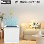 2 Pack 211+ Replacement Filter Compatible with 211 Air Puri-Fier， Activated Carbon 211 Filter