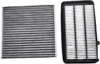 JTBU182-050 Replacement Cabin & Engine Air Filter For Honda CR-V 1.5L (2017-2022), Civic 1.5L (2016-2021), Replacement for CP182, CF11182, CA12050, 17220-5AA-A00