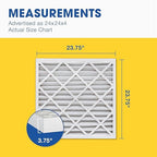 Aerostar 24x24x4 MERV 8 Air Filter 2 Pack, HVAC Pleated A/C Furnace Filters, Electrostatic MPR 600 & FPR 5, Made in USA