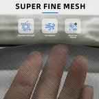 20 Mesh 304 Stainless Steel Mesh Screen, 47''×118''（120cm×300cm） Wire Screen Mesh, Rust Free Woven Wire Mesh, Metal Mesh Screen for Air Vents, Window Screen, Filters, Cage,Garden Covers (Black)