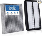 Engine+Cabin Air Filters Fit 2021-2025 2026 for Acura TLX L4 2.0L, 2018-2025 2026 Honda Odyssey V6 3.5L Engine Air Filter Replacement Automotive Accessories CF11182 CA12061