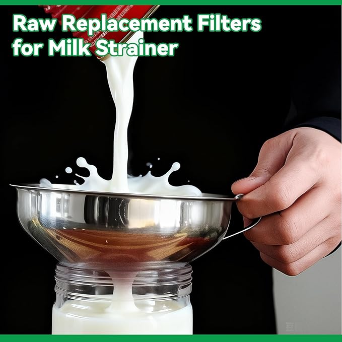 200 Pack Milk Filter Discs Quick Flow Non-gauze Small 4-9/16" Od Replacement Filters Disks for Raw Milk Strainer 200 Discs Per Box