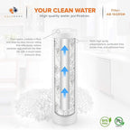 Aquaboon 5 Micron 10 x 2.5 Grooved Sediment Water Filter Replacement for Whole House Filter Cartridge Compatible with AP110, WHKF-GD05, CFS110, 25-Pack