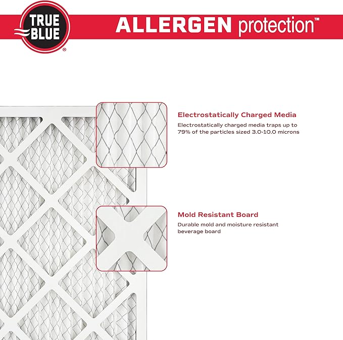True Blue Allergen 18x25x1 Air Filter , MERV 11, 4 Count (Pack of 1)