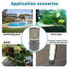 DN20 inch Stainless Steel Filter Cover Connected to 3/4" DN20 Grey PVC Water Pipe, Suction Strainers Used to Remove Debris and Reduce Solid Entry(1pcs)