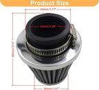 Semimo 35mm Air Filter – OEM Replacement Universal Cone Cleaner for 50cc–125cc ATV Quad Dirt Pit Bike Go Kart Scooter Moped | High Flow Washable Clamp-On Intake