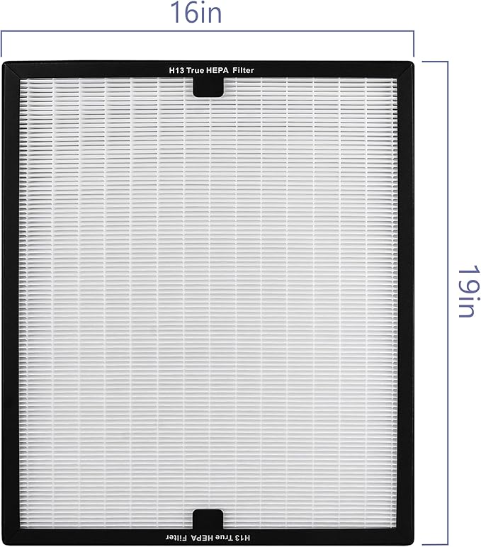 BD-AS-550 Air Scrubber Stage 2 Replacement Filter Compatible with BlueDri, VEVOR and Dri-Eaz Scrubber Air Purifier, for F301H, True HEPA H13 Filter of 16 x 19 x 2 inches（2 Pack）