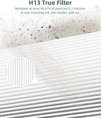 HP302 Replacement Filter Compatible with Shark HP301 HP302 NeverChange Air Purifier, HP300 Series, HP200 Series (HP201, HP202, HP232) & HC501 HC502 Air Purifiers, Part# HE3FKPET, HE2FKBASMB,1 Pack