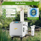 Agricultural Ultrasonic Humidifier, 3kg/h Fog Output Commercial Humidifier, 300W 110V for Large Volume Automatic Mist Cooling Sprayer Airflow for Warehouse Greenhouse Garden