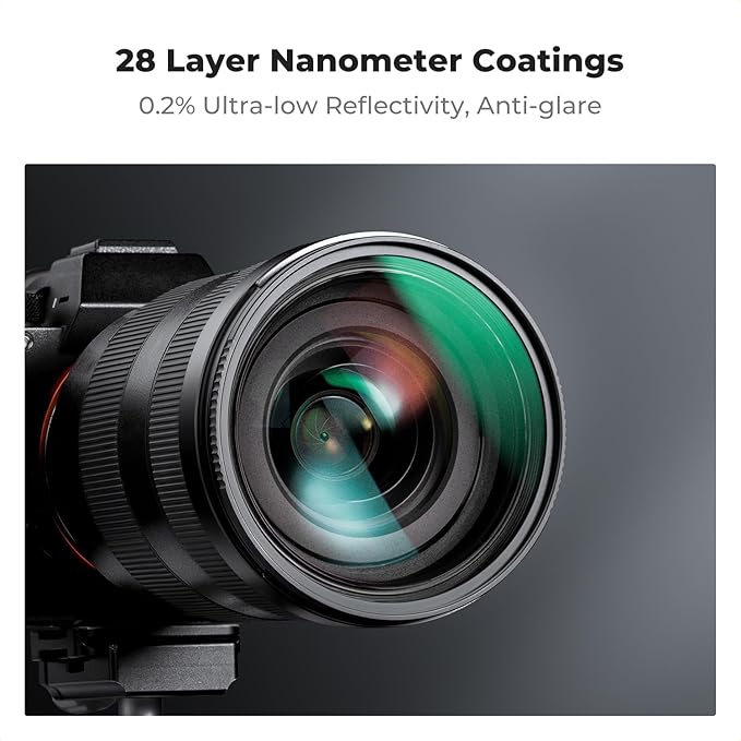 K&F CONCEPT 67mm Black Diffusion 1/4 & 1/8 Lens Filter Kit (2 Pcs), Mist Cinematic Effect Filter for Vlog/Video/Portrait Image with 28 Multi-Layer Coated
