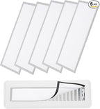 YOKIVE 6 Pcs Magnetic Floor Vent Covers, Floor Register Cover PVC Mesh Air Vent Screen Filters, Great for Home Floor, Wall, Ceiling, Catch Debris Hair Dust (White, 14-Inch x 6-Inch)