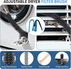 Dryer Vent Cleaner Kit - Universal Vacuum Hose Attachment & Lint Brush, Effectively Clean Clogged Dryer Ducts, Fit Most Vacuums for Dryer, Refrigerator Coils & Behind Appliances (Purple)