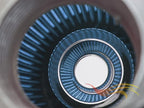 BLUE 3.5" 89 mm Inlet Narrow Air Cone Replacement Performance Washable Clamp-On Dry Air Filter