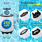Savener® S7M120 System 3 Inner and Outer Pool Filter, Compatible with 25021-0200S & 25022-0201S, Replacement for Sta-Rite System 3 S7M120-KIT, SR300 Pool Filter Cartridge, 300 Sq. Ft