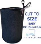 Activated Carbon Filter Media Roll - 25" x 100' x 1/4" Thick, Odor Control, Cut to Size, Filter Range Hood, AC Filter Material, Durable Carbon Filters, Made in USA