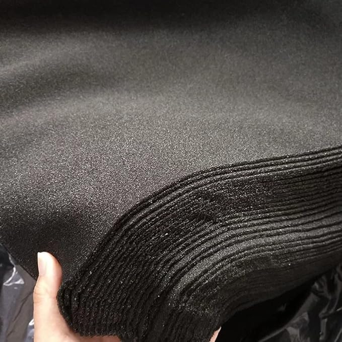 Tong Gu DIY Computer Dust Filter Sponge Foam Mesh Fabric for PC Case Fan Cooler Dustproof Cover 3mm Black 60PPI (20x20 in/50x50 cm)