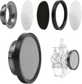 Carburetor Carb Velocity Stack Air Filter Cleaner Modified Trumpet Aluminum Alloy with Sponge Filter Steel Mesh for PWK32-34mm Short Style Fast Intake Suggest for Small Displacement (Titan, 55mm)