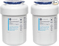 GE MWF™ Refrigerator Water Filter, Genuine Replacement Filter, Certified to Reduce Lead, Microplastics, PFOA/PFOS, and 50+ Other Impurities, Compatible with GE Appliances Brands, Pack of 2