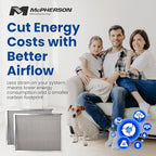 McPherson Reusable Air Filter 14x20x1 | Washable MERV 8 | Made in USA Metal Frame | HVAC AC Furnace | Permanent Electrostatic | Pet Dust Filtration