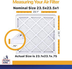 Filter King 23.5x23.5x1 Air Filter | 12-PACK | MERV 13 HVAC Pleated A/C Furnace Filters | MADE IN USA | Actual Size: 23.5 x 23.5 x .75"