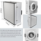 FFU HEPA H14-Filter Laminar Flow Hood Updated FanFilter Unit（Include HEPA Filter）100/ISO Class 5 Cleanroom/Laboratory/Cleanroom/Mushroom Room, Laminar Air Flow Hood(22.6"x22.6"110V)