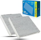 PHILTOP Cabin Air Filter w/Activated Carbon, Compatible with CF12156 BMW X3 2011, 2012, 2013, 2014, 2015, 2016, 2017, X4 2015, 2016, 2017, 2018, Filter Up Dust Pollen Odor, Pack of 2