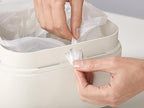 Joseph Joseph Stack Kitchen Food Intelligent Waste Compost Caddy Recycling Bin with Odor Filter, 4 Litre / 1 Gallon - Stone