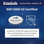RV Water Filter, NSF/ANSI 42, for RVs Marines, Boats, Campers, for Drinking, Washing, Gardening, Camping, Planting, and Spa, Reduces Chlorine, Bad Taste Odor with Hose Protector, 2PACK