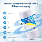 PUREPLUS 25 Micron 10 x 4.5 Whole House String Wound Sediment Filter for Well Water, Replacement Cartridge for 84637, WPX5BB97P, PC10, CW5-BBS, 355215-45, WP10BB97P, WP5BB97P, 2Pack