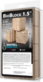 Brightwell Aquatics - Xport-BIO Block Aquarium Filter - Biological Filtration Media for Bacteria Growth, Nutrient Control & Control of Unwanted Nutrients - Aquarium Water Treatments, 8 Pack, 1.5 inch