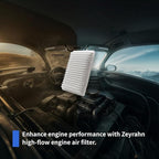 Cabin & Engine Air Filter Kit Replacement for Toyota Tacoma 2005-2023 L4 2.7L, CF10374 CA10163