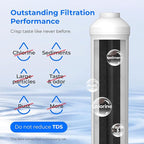 Waterdrop Inline Water Filter for Refrigerator and Ice Maker, 1 Year NSF Certified High Capacity Drinking Water Filtration System with Direct Connect Fittings,Reduces Chlorine,Sediment,Bad Taste&Odor