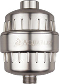 AquaBliss High Output Revitalizing Shower Filter - Reduces Dry Itchy Skin, Dandruff, Eczema, and Dramatically Improves The Condition of Your Skin, Hair and Nails - Brushed Nickel (SF100-BN)