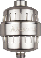 AquaBliss High Output Revitalizing Shower Filter - Reduces Dry Itchy Skin, Dandruff, Eczema, and Dramatically Improves The Condition of Your Skin, Hair and Nails - Brushed Nickel (SF100-BN)