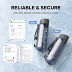 Survimate 5-Stage 0.01μm Ultra-Filtration Filtered Water Bottle, BPA-Free Material, NSF/ANSI 42&372 Certified, Portable Water Filter Bottle for Survival, Camping, Hiking, and Emergency Use