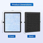 3 Pack MK04 Air Filter Replacement for Aroeve MK04 MG04JH Air Purifier, 4-in-1 Aroeve Air Purifier Filter Replacement for Bedroom Office, Compared to Part MK04LX